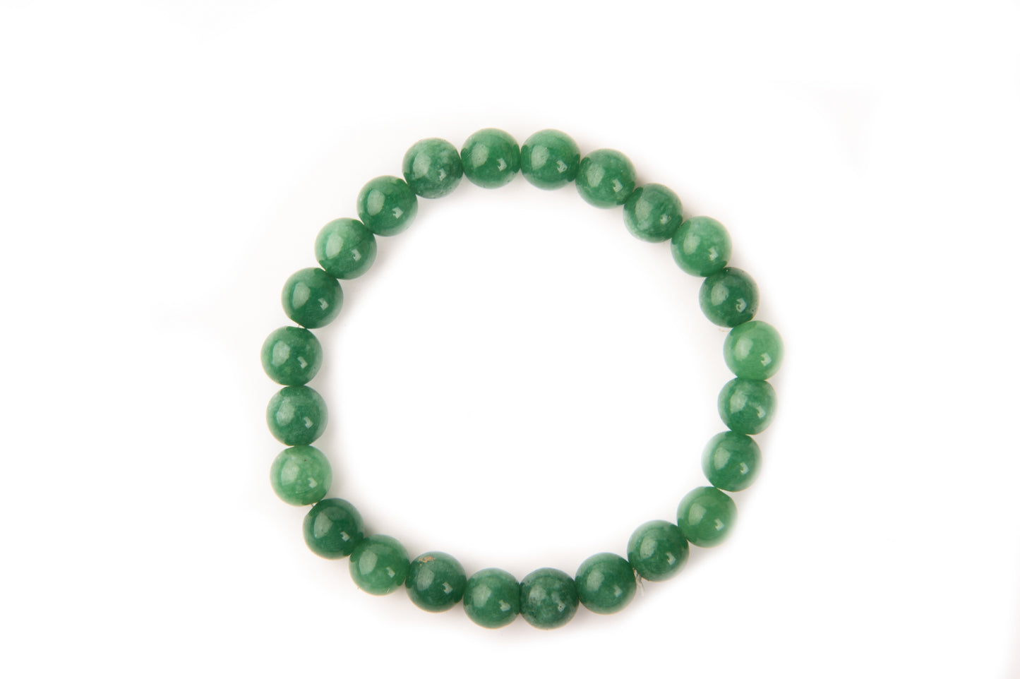 Green Jade 8mm Bead Bracelet