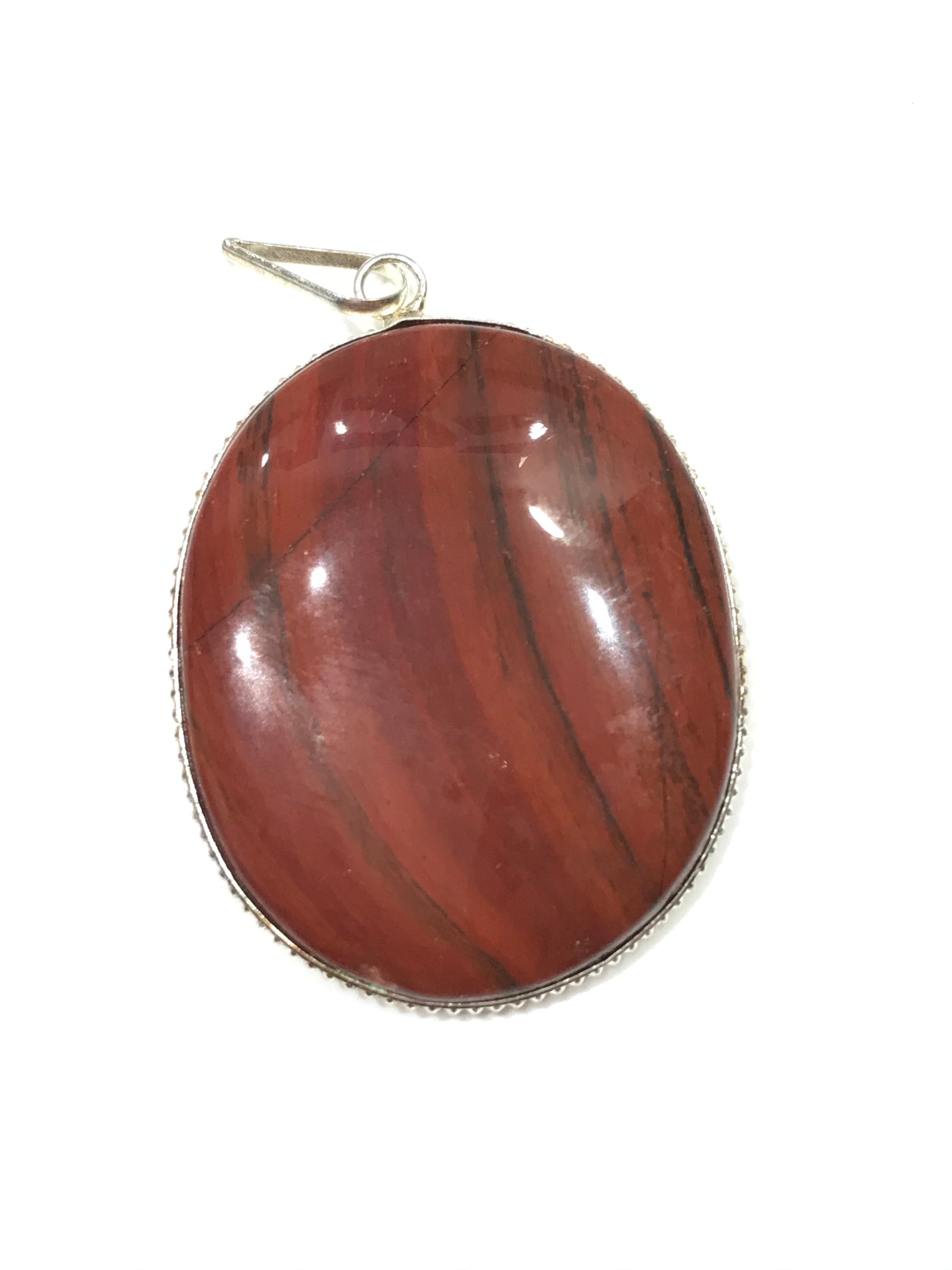 Red Jasper Oval Pendant