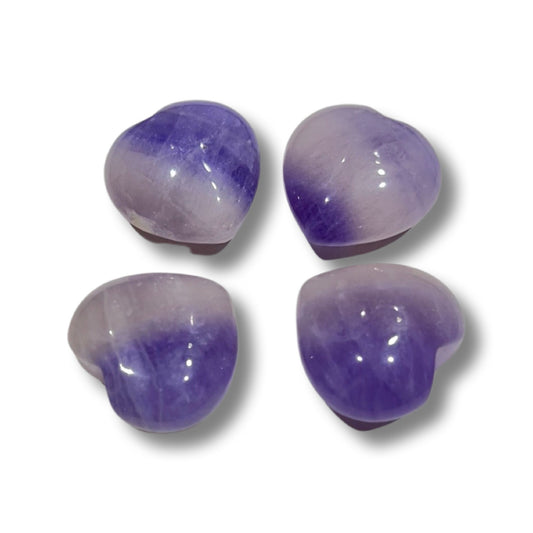 Purple Fluorite Hearts