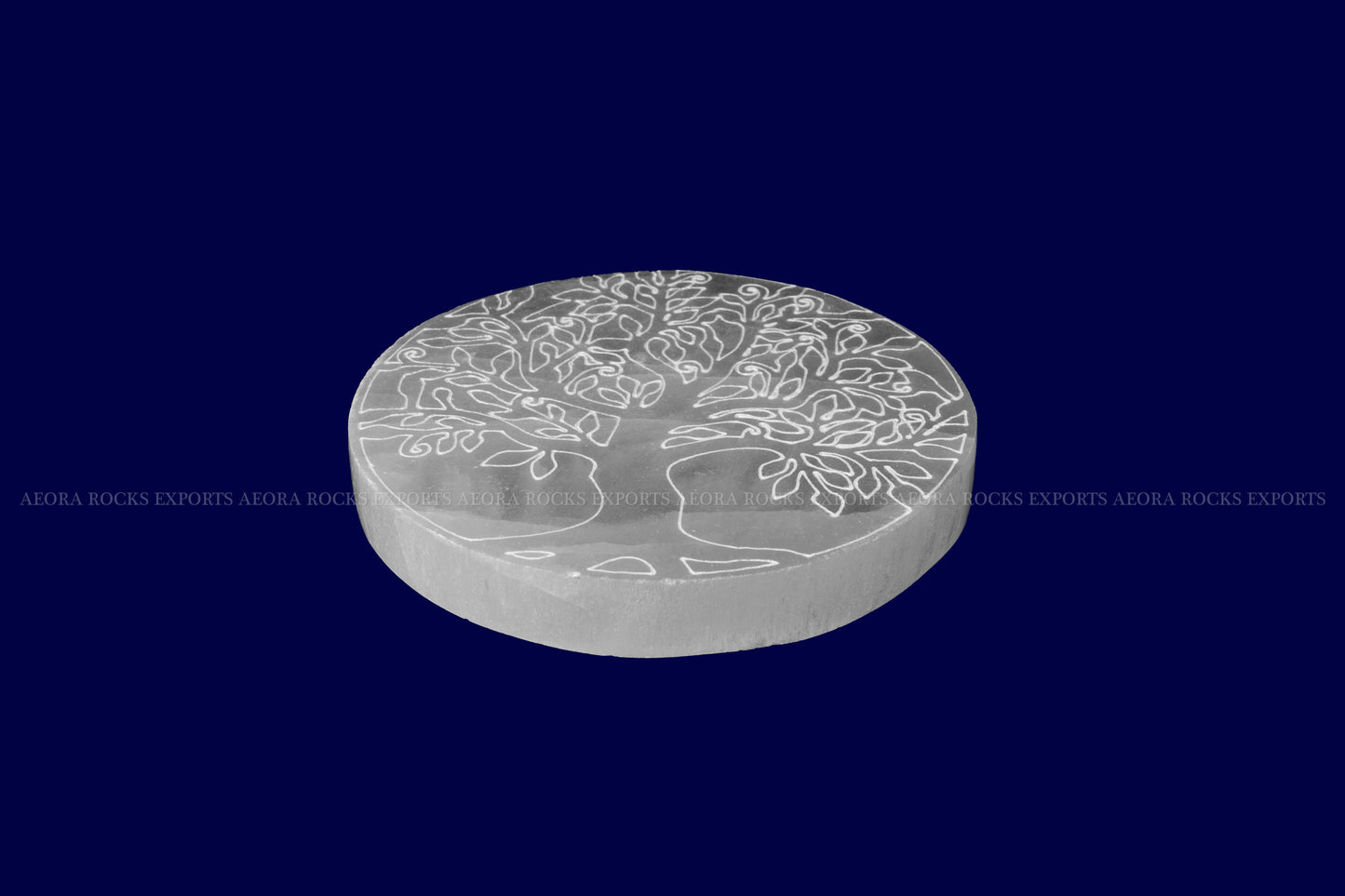 Selenite Tree of Life Design Charging Plate
