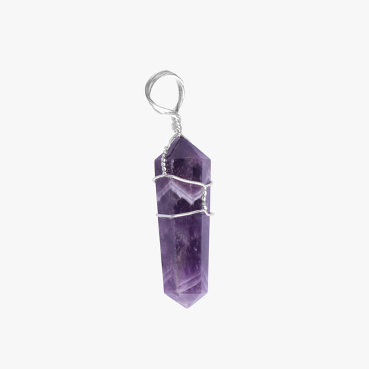 Amethyst Vogal Wire Wrapped Pendant