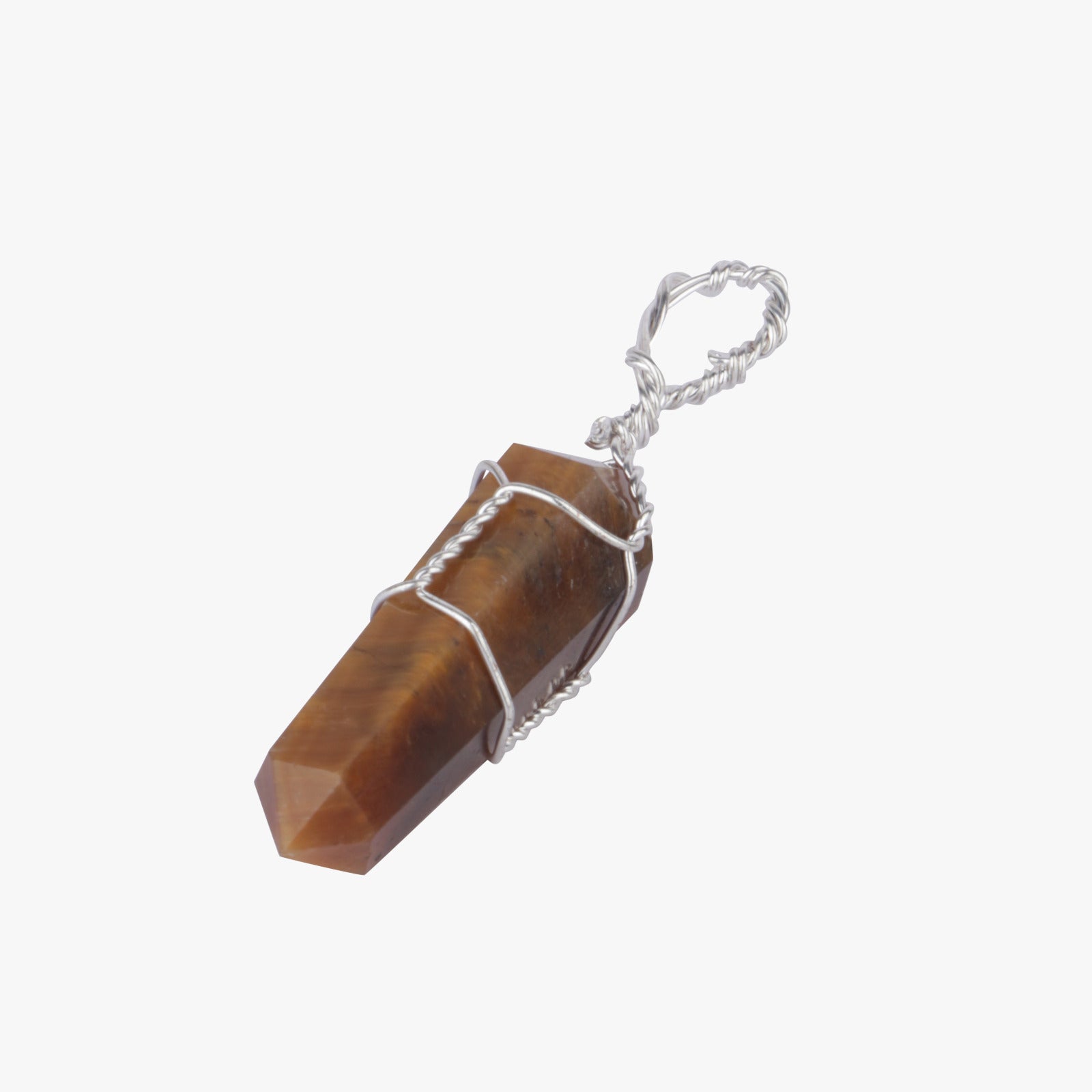 Tiger Eye Vogal Wire Wrapped Pendant