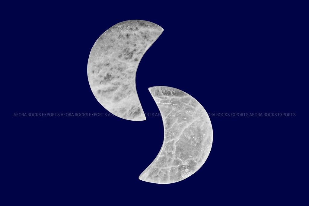 Natural Selenite Moon Charging Plate in India - Aeora Rocks - AEORA ROCKS INDIA - Healing Crystals superstore