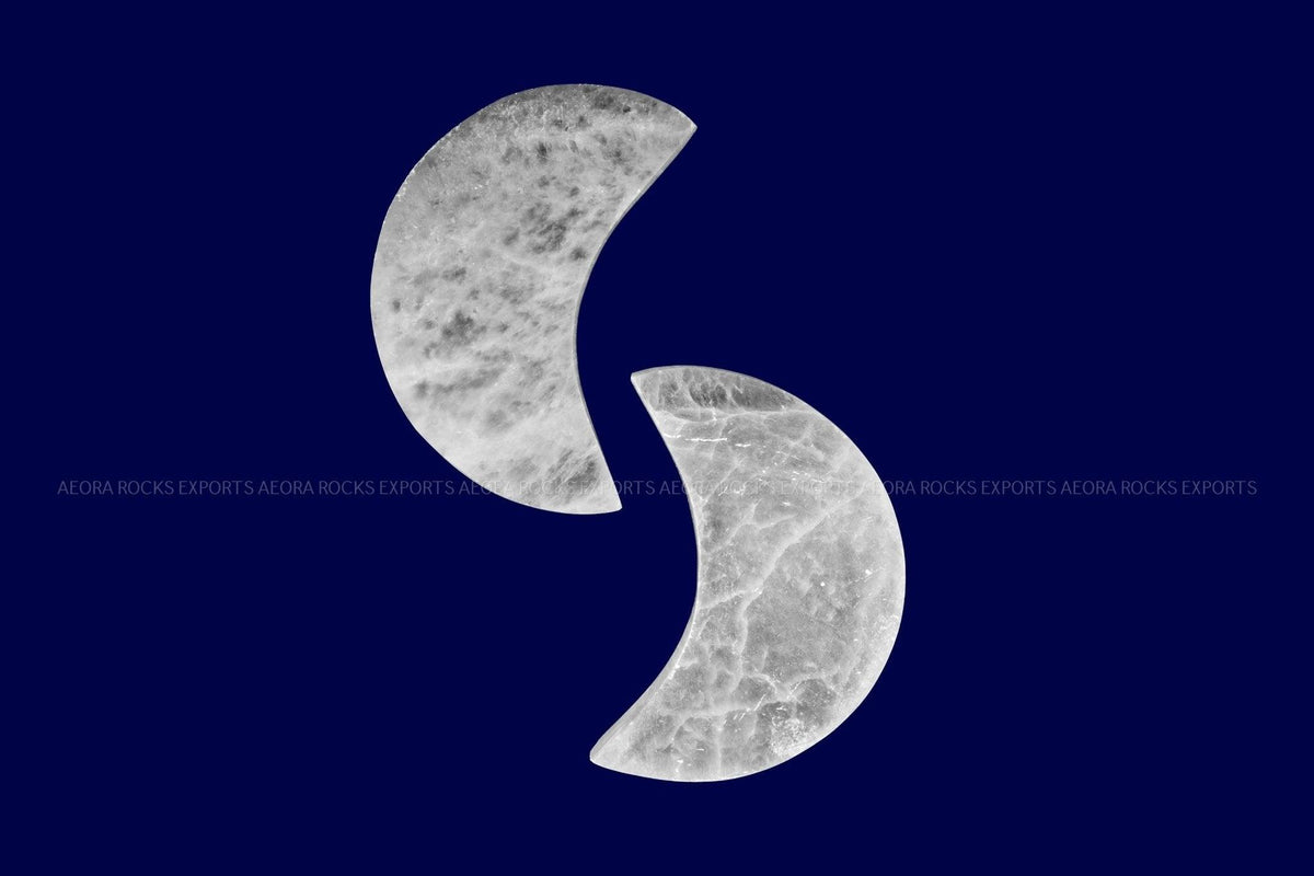 Natural Selenite Moon Charging Plate in India - Aeora Rocks - AEORA ROCKS INDIA - Healing Crystals superstore