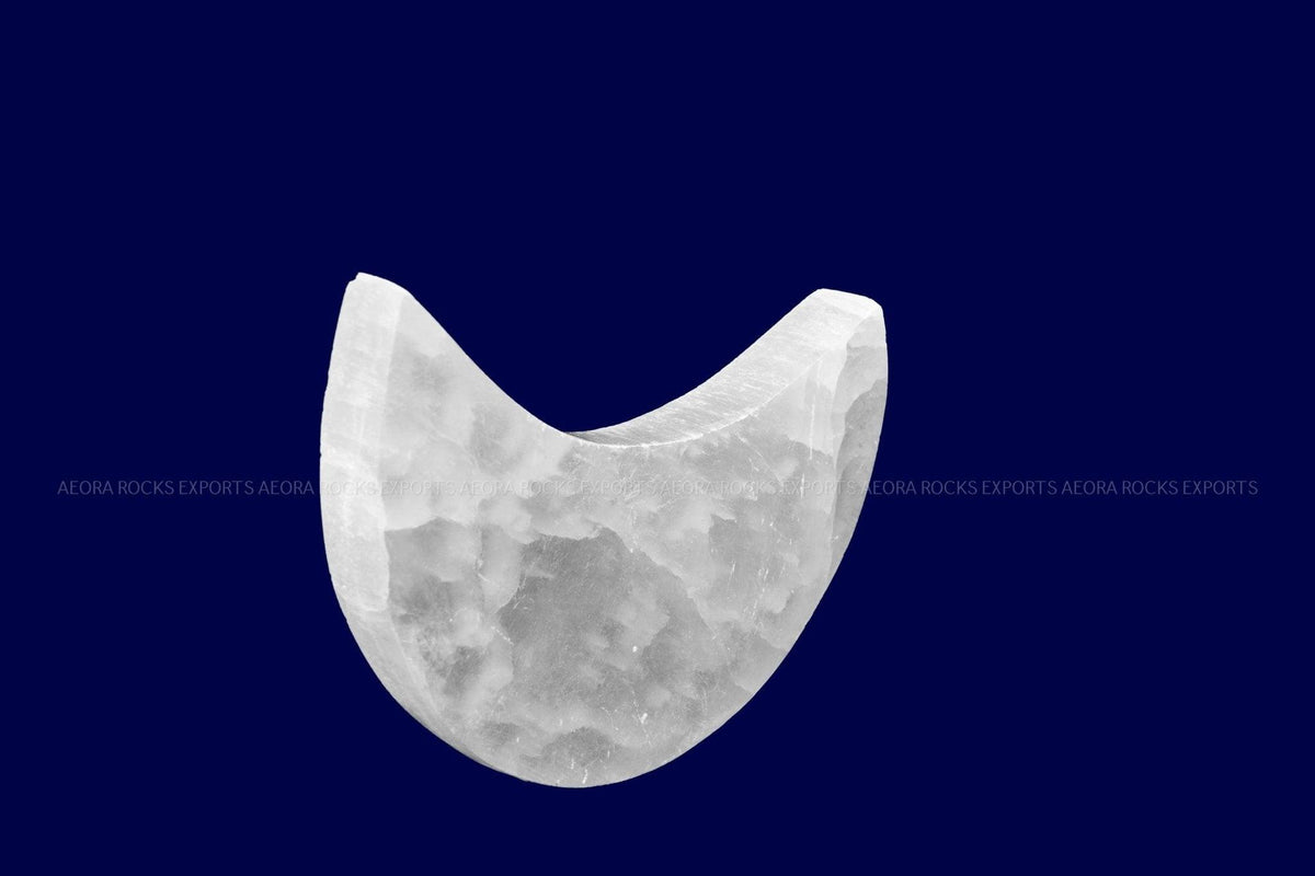 Natural Selenite Moon Charging Plate in India - Aeora Rocks - AEORA ROCKS INDIA - Healing Crystals superstore