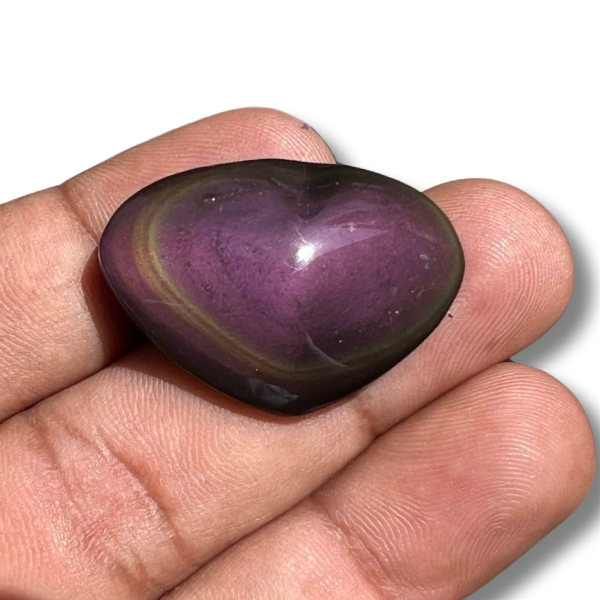 Rainbow Obsidian Heart - 1 - AEORA ROCKS INDIA - Healing Crystals superstore