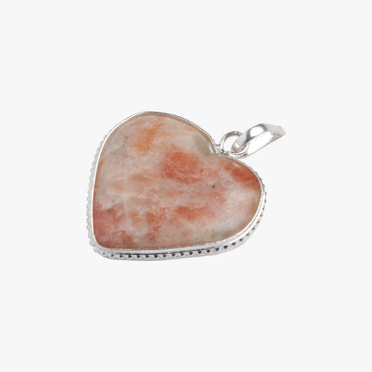 Sunstone Heart Pendant - AEORA ROCKS INDIA - Healing Crystals superstore