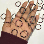 Watermelon Tourmaline Bead Rings - AEORA ROCKS INDIA - Healing Crystals superstore